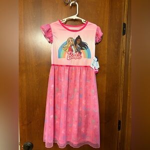 Barbie Pink Rainbow fantasy Nightgown Girls 8